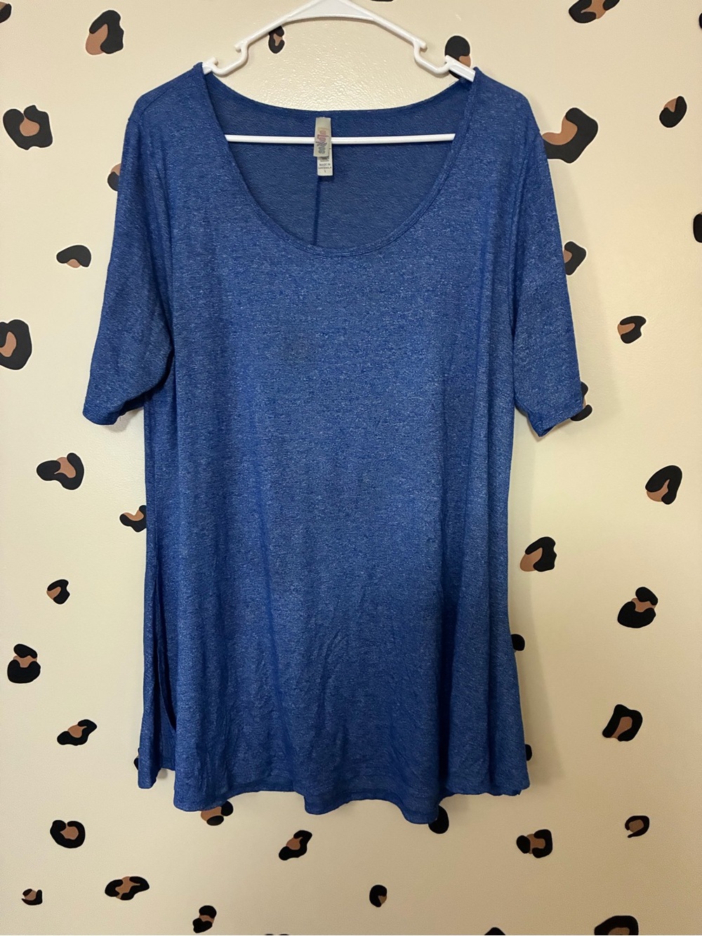 LuLaRoe Scoop Neck Tunic - Heathered Blue